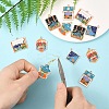 12Pcs 6 Styles Alloy Enamel Pendants FIND-YW0007-73-5