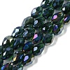 Transparent Electroplate Glass Beads Strands EGLA-N013-T8mm-B15-1