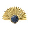 Round Natural Lapis Lazuli Finger Rings RJEW-Q822-47G-03-2