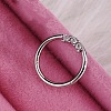 316L Stainless Steel Micro Pave Cubic Zirconia Hoop Nose Rings WG5D603-21-1
