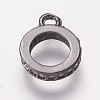 Brass Cubic Zirconia Tube Bails KK-P134-64B-1