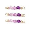 15Pcs 5 Colors Acrylic Bicone Beaded Connector Charms PALLOY-JF03476-3