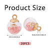 20Pcs Transparent Glass Globe Pendants GLAA-TA0003-57A-3