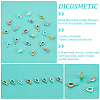 DICOSMETIC 20Pcs 4 Colors Brass Micro Pave Cubic Zirconia Ice Pick Pinch Bails ZIRC-DC0001-05-4