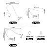 6 Pairs 3 Style 925 Sterling Silver Earring Hooks FIND-GO0001-70-2