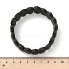 Rhombus Frosted Natural Lava Rock Bead Stretch Bracelets for Women Men BJEW-C097-03A-5