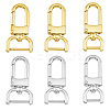 6Pcs 6 Styles Zinc Alloy Swivel Clasps FIND-HY0003-15-1