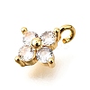 Brass Micro Pave Cubic Zirconia Pendants KK-D356-07D-G-2