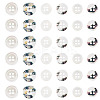 45Pcs 3 Styles 4-Holes Shell Buttons BUTT-TA0001-28-2