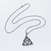 Vintage Viking Trinity Knot 304 Stainless Steel Pendant Box Chain Necklaces for Men KA7210-4