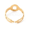 Ion Plating(IP) 304 Stainless Steel Cuff Ring RJEW-F121-05G-2