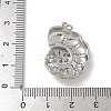 Brass Micro Pave Clear Cubic Zirconia Pendants LS-KK-U046-02P-01-3