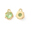 Brass Micro Pave Cubic Zirconia Charms KK-L208-10G-05-1