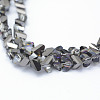 Electroplate Glass Beads Strands EGLA-J143-B-HP02-3