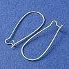 Brass Hoop Earrings Findings Kidney Ear Wires KK-EC221-NFS-NF-2