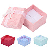 24Pcs 4 Colors Valentines Day Presents Packages Cardboard Ring Boxes CBOX-SP0001-02-6