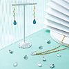 24Pcs 6 Colors Embossed Glass Rhinestone Pendants GLAA-PH0001-44-2
