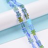Transparent Electroplate Glass Beads Strands LS-GLAA-F122-05A-3