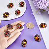 10Pcs 1-Hole Alloy Rhinestone Shank Buttons BUTT-GF0003-52A-3