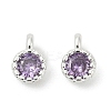 Brass Pave Cubic Zirconia Pendants KK-H204-03S-03-1