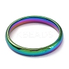 Ion Plating(IP) 304 Stainless Steel Flat Plain Band Rings STAS-I160-D-19mm-M-2
