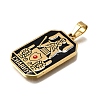 Tarot 304 Stainless Steel Enamel Pendants STAS-M119-09L-G-3