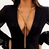 Brass Box Chains Lariat Necklace LS-NJEW-P289-09G-1