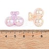 UV Plating Transparent Crackle Acrylic Beads MACR-K361-51-3