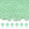 2 Strands Baking Paint Imitation Jade Glass Round Bead Strands DGLA-FS0001-20D-1