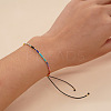 Bohemian Minimalist Glass Seed Bead Braided Bead Bracelets for Women PE3072-2