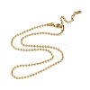 Ion Plating(IP) 304 Stainless Steel Ball Chain Necklace X-NJEW-D045-03G-1