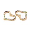 Brass Pave Colorful Cubic Zirconia Pendants KK-E068-VF200-3