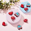 9Pcs 3 Style Hospital Theme Food Grade Eco-Friendly Silicone Focal Beads SIL-CA0001-35-4