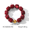 Acrylic Cube 304 Stainless Steel Ball Beaded Stretch Bracelets for Women WGFAC39-04-1