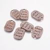 Tibetan Style Alloy Flat Oval Carved Affirmation Word Live Love Laugh Pendants LS-X-TIBEP-22066-R-NR-1