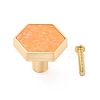 Hexagon with Marble Pattern Brass Box Handles & Knobs LS-DIY-P054-C08-1
