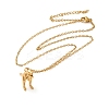 Dinosaur Brass Pendant Necklaces NJEW-B114-01G-03-1