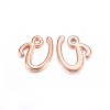 Rose Gold Plated Alloy Letter Pendants X-PALLOY-J718-01RG-U-1