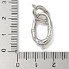 Rack Plating Brass Micro Pave Clear Cubic Zirconia Fold Over Clasps KK-K392-48P-3