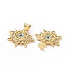Brass Micro Pave Cubic Zirconia Pendants LS-ZIRC-P106-23G-3
