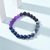 Natural Picture Jasper & African Turquoise & Glass Beads Stretch Bracelets for Women Men BJEW-P398-01E-2