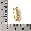 Brass Micro Pave CLear Cubic Zirconia Tube Beads KK-R162-083C-G-3