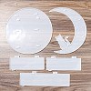Moon Shape Floating Shelf DIY Silicone Molds Kit DIY-G093-02G-2