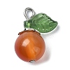 Natural Carnelian Fruit Pendants PALLOY-TA00077-03-2