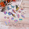 DIY 9 Shapes Colorful Filigree Joiners Stainless Steel Earring Making Kits DIY-BT0001-16MC-4