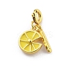 Brass Enamel Fruits Pendant Decoration LS-HJEW-P020-01C-G-1