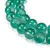 Frosted Transparent Glass Bead Strands GLAA-P065-8mm-14-4