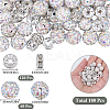 DIY Round Polymer Clay Rhinestone & Rhinestone Rondelle Spacer Beads Jewelry Making Findings Kits DIY-SC0027-50B-2