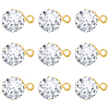 30Pcs Clear Cubic Zirconia Stud Earring Findings EJEW-BBC0002-07A-7