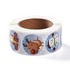 8 Patterns Christmas Round Dot Self Adhesive Paper Stickers Roll X-DIY-A042-01D-2